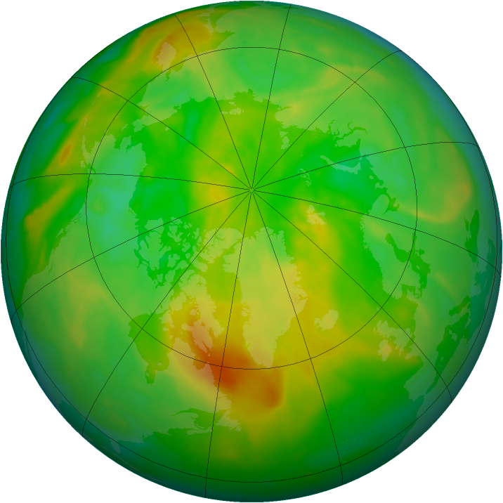 Arctic ozone map for 23 June 2013